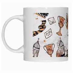Hufflepuff Pattern White Mugs from ArtsNow.com Left