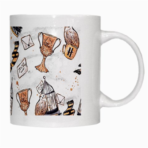 Hufflepuff Pattern White Mugs from ArtsNow.com Right