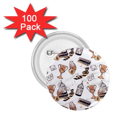 Hufflepuff Pattern 1.75  Buttons (100 pack)  from ArtsNow.com Front