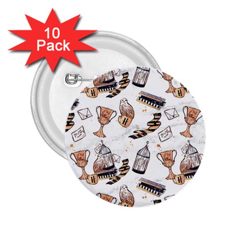 Hufflepuff Pattern 2.25  Buttons (10 pack)  from ArtsNow.com Front