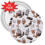 Hufflepuff Pattern 3  Buttons (10 pack) 
