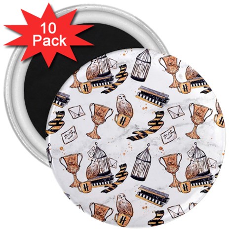 Hufflepuff Pattern 3  Magnets (10 pack)  from ArtsNow.com Front