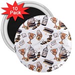 Hufflepuff Pattern 3  Magnets (10 pack) 