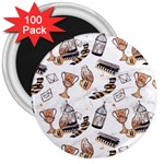 Hufflepuff Pattern 3  Magnets (100 pack)