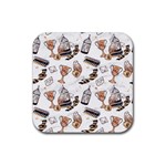 Hufflepuff Pattern Rubber Coaster (Square) 