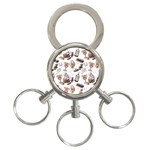 Hufflepuff Pattern 3-Ring Key Chain