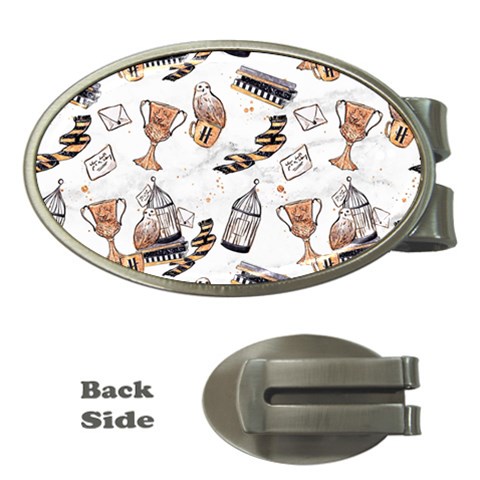 Hufflepuff Pattern Money Clips (Oval)  from ArtsNow.com Front