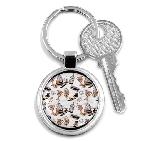 Hufflepuff Pattern Key Chain (Round) from ArtsNow.com Front