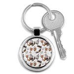 Hufflepuff Pattern Key Chain (Round)