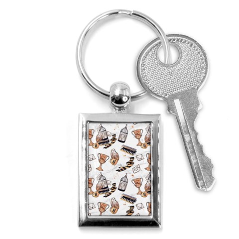 Hufflepuff Pattern Key Chain (Rectangle) from ArtsNow.com Front