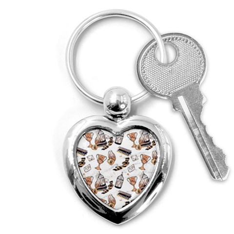 Hufflepuff Pattern Key Chain (Heart) from ArtsNow.com Front