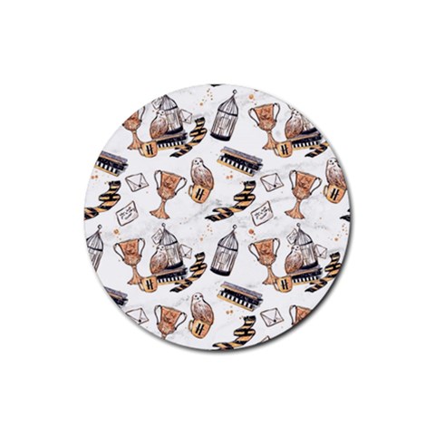 Hufflepuff Pattern Rubber Round Coaster (4 pack)  from ArtsNow.com Front