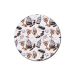 Hufflepuff Pattern Rubber Round Coaster (4 pack) 