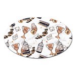 Hufflepuff Pattern Oval Magnet