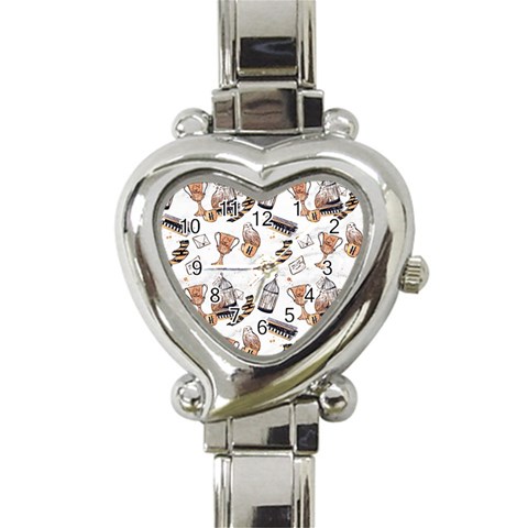 Hufflepuff Pattern Heart Italian Charm Watch from ArtsNow.com Front