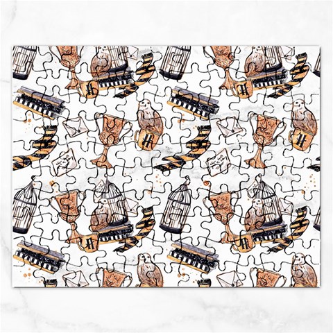 Hufflepuff Pattern Rectangular Jigsaw Puzzl from ArtsNow.com Front
