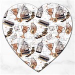Hufflepuff Pattern Jigsaw Puzzle (Heart)