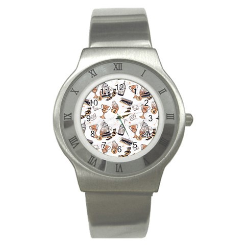 Hufflepuff Pattern Stainless Steel Watch from ArtsNow.com Front