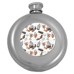 Hufflepuff Pattern Round Hip Flask (5 oz)