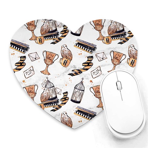 Hufflepuff Pattern Heart Mousepads from ArtsNow.com Front