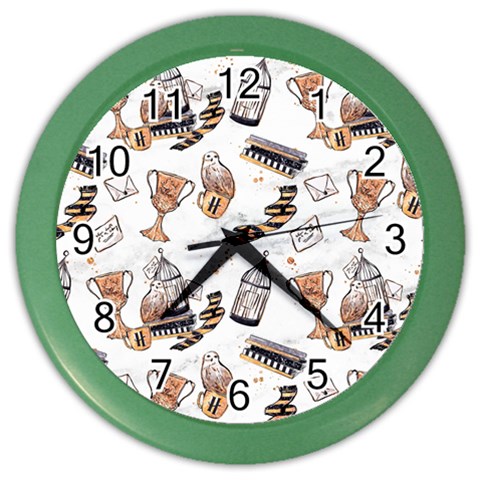 Hufflepuff Pattern Color Wall Clock from ArtsNow.com Front