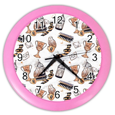 Hufflepuff Pattern Color Wall Clock from ArtsNow.com Front