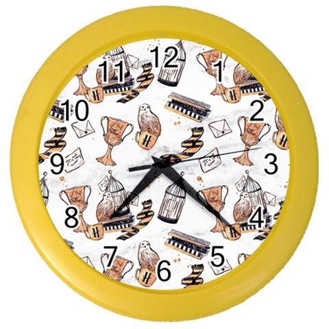 Hufflepuff Pattern Color Wall Clock from ArtsNow.com Front