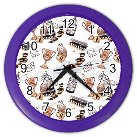 Hufflepuff Pattern Color Wall Clock from ArtsNow.com Front