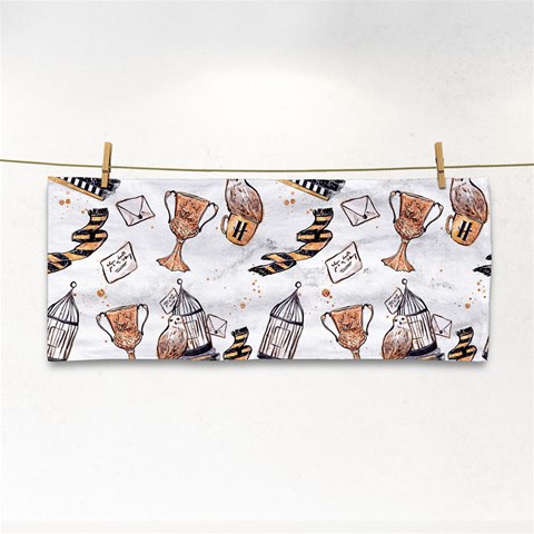 Hufflepuff Pattern Hand Towel from ArtsNow.com Front