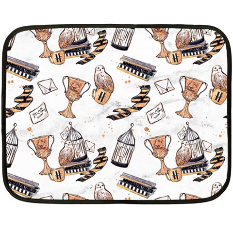 Hufflepuff Pattern Fleece Blanket (Mini) from ArtsNow.com 35 x27  Blanket