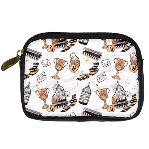 Hufflepuff Pattern Digital Camera Leather Case from ArtsNow.com Front