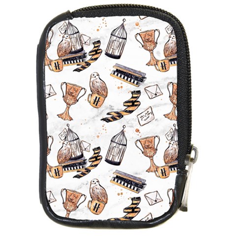 Hufflepuff Pattern Compact Camera Leather Case from ArtsNow.com Front
