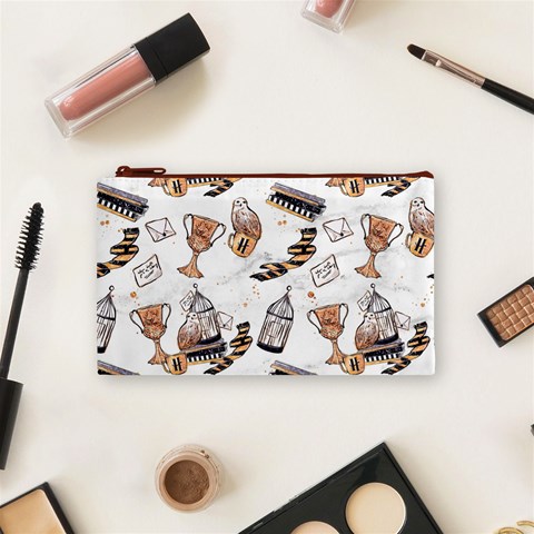 Hufflepuff Pattern Cosmetic Bag (Small) from ArtsNow.com Front