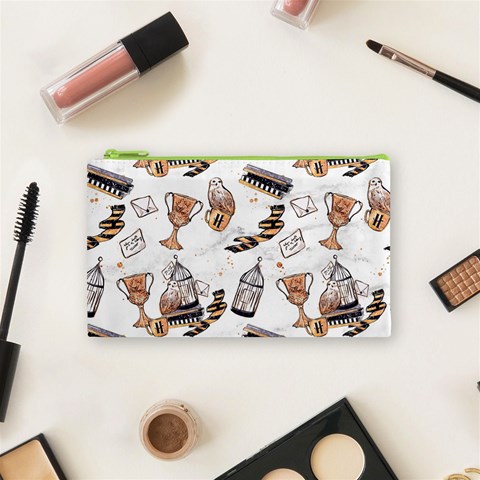 Hufflepuff Pattern Cosmetic Bag (Small) from ArtsNow.com Front