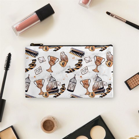 Hufflepuff Pattern Cosmetic Bag (Small) from ArtsNow.com Front