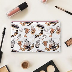 Hufflepuff Pattern Cosmetic Bag (Medium) from ArtsNow.com Back