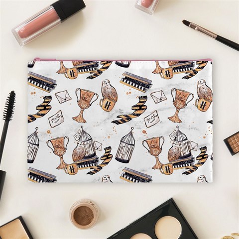 Hufflepuff Pattern Cosmetic Bag (Large) from ArtsNow.com Front