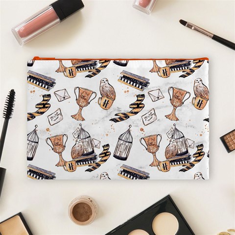 Hufflepuff Pattern Cosmetic Bag (Large) from ArtsNow.com Front