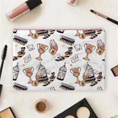 Hufflepuff Pattern Cosmetic Bag (Large) from ArtsNow.com Back