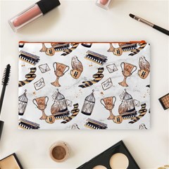 Hufflepuff Pattern Cosmetic Bag (Large) from ArtsNow.com Back
