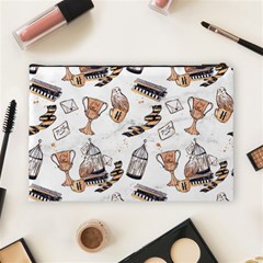 Hufflepuff Pattern Cosmetic Bag (Large) from ArtsNow.com Back
