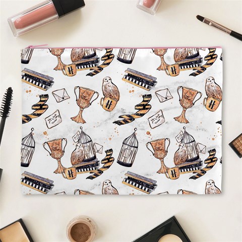 Hufflepuff Pattern Cosmetic Bag (XL) from ArtsNow.com Front