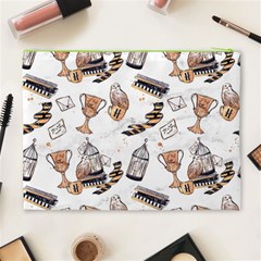 Hufflepuff Pattern Cosmetic Bag (XL) from ArtsNow.com Back