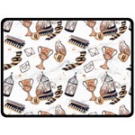 Hufflepuff Pattern Fleece Blanket (Large) 