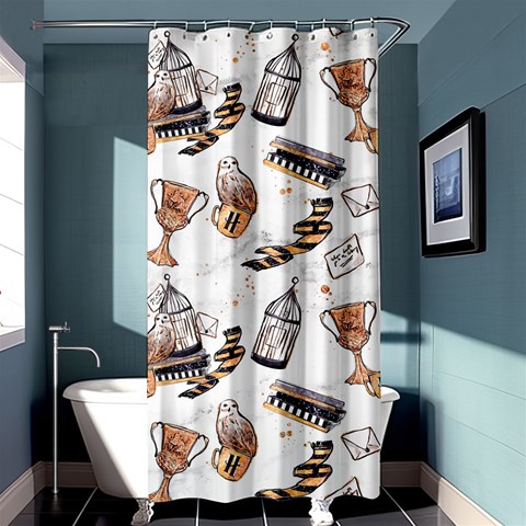 Hufflepuff Pattern Shower Curtain 36  x 72  (Stall)  from ArtsNow.com Curtain(36 X72 ) - 33.26 x66.24  Curtain(36 X72 )