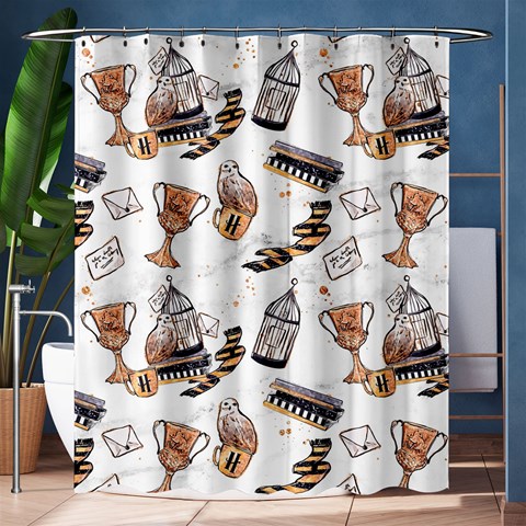 Hufflepuff Pattern Shower Curtain 60  x 72  (Medium)  from ArtsNow.com 60 x72  Curtain
