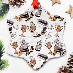 Hufflepuff Pattern Snowflake Ornament (Two Sides) from ArtsNow.com Front