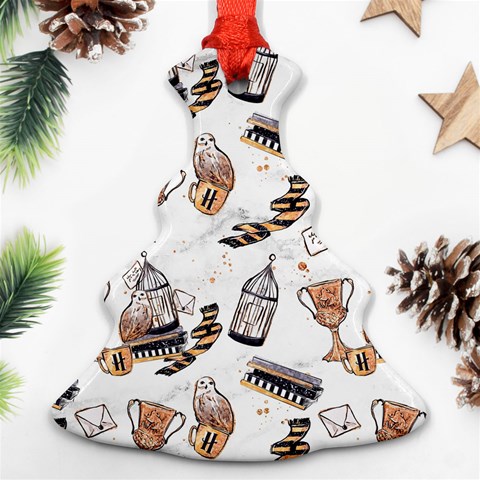 Hufflepuff Pattern Christmas Tree Ornament (Two Sides) from ArtsNow.com Front