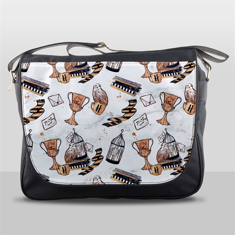 Hufflepuff Pattern Messenger Bag from ArtsNow.com Front