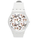Hufflepuff Pattern Round Plastic Sport Watch (M)